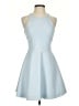 Elizabeth and James Solid Blue Cocktail Dress Size 4 - photo 1