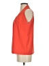 Diane von Furstenberg 100% Polyester Orange Sleeveless Blouse Size P (petite) - photo 5