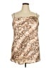 Suzanne Betro 100% Polyester Animal Print Gold Tan Tank Top Size 2X - photo 1