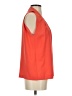 Diane von Furstenberg 100% Polyester Orange Sleeveless Blouse Size P (petite) - photo 4