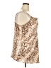 Suzanne Betro 100% Polyester Animal Print Gold Tan Tank Top Size 2X - photo 4