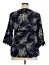 Hazel 100% Rayon Blue 3/4 Sleeve Blouse Size XL - photo 2