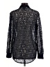 JM Collection Black Long Sleeve Blouse Size M - photo 2