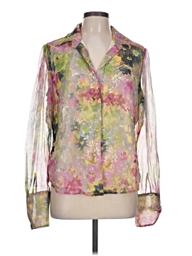Jones New York Collection Long Sleeve Silk Top (view 1)