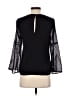 Warehouse 100% Polyester Black 3/4 Sleeve Top Size 6 - photo 2