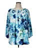 Allison Daley 100% Polyester Blue 3/4 Sleeve Blouse Size 1X - photo 1