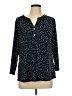 Anne Klein Stars Black 3/4 Sleeve Blouse Size L - photo 1