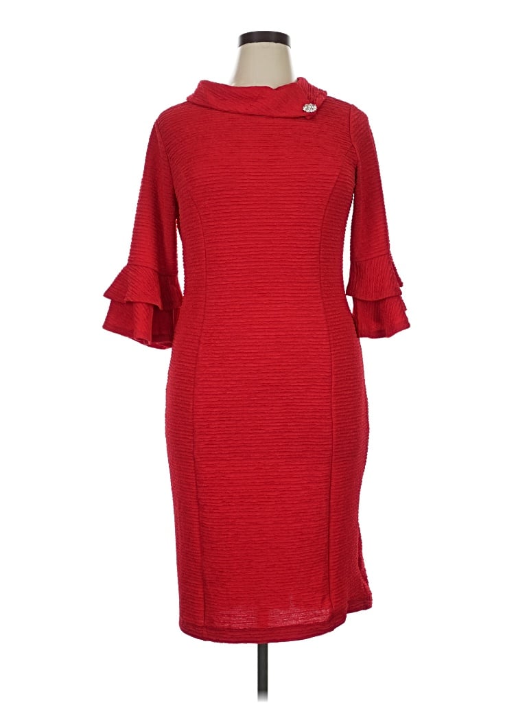 Pre-owned Ny Collection Casual Dress In Red