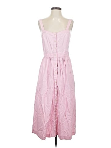 Madewell Pink Fleur Bow-Back Dress (view 1)