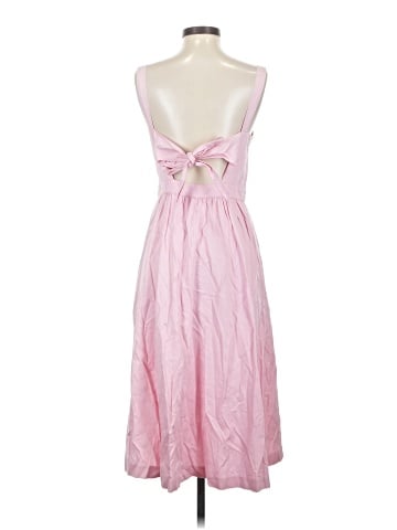 Madewell Pink Fleur Bow-Back Dress (view 2)