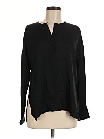 Vince. Long Sleeve Silk Top (view 1)