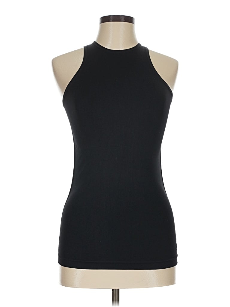 Pre-owned Nux Tank Top Black Halter Neckline Tops