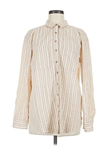 Pilcro Long Sleeve Button-Down Shirt (view 1)