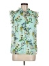 NY Collection 100% Polyester Green Sleeveless Blouse Size M - photo 1