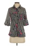 New York Laundry 100% Polyester Checkered-gingham Black 3/4 Sleeve Blouse Size S - photo 1