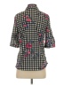New York Laundry 100% Polyester Checkered-gingham Black 3/4 Sleeve Blouse Size S - photo 2