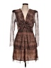 En Saison 100% Polyester Animal Print Brown Cocktail Dress Size L - photo 1