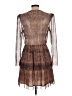 En Saison 100% Polyester Animal Print Brown Cocktail Dress Size L - photo 2