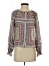 Joie 100% Cotton Brown Silver Long Sleeve Blouse Size XS - photo 1
