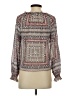 Joie 100% Cotton Brown Silver Long Sleeve Blouse Size XS - photo 2