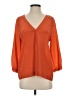 Joie 100% Silk Orange 3/4 Sleeve Silk Top Size XS - photo 1