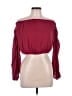 Lush 100% Polyester Burgundy 3/4 Sleeve Blouse Size L - photo 1
