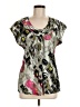The Limited 100% Polyester Gray Short Sleeve Blouse Size M - photo 1