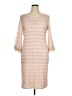 Sara Campbell Chevron-herringbone Tan Cocktail Dress Size XL - photo 1