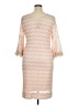 Sara Campbell Chevron-herringbone Tan Cocktail Dress Size XL - photo 2