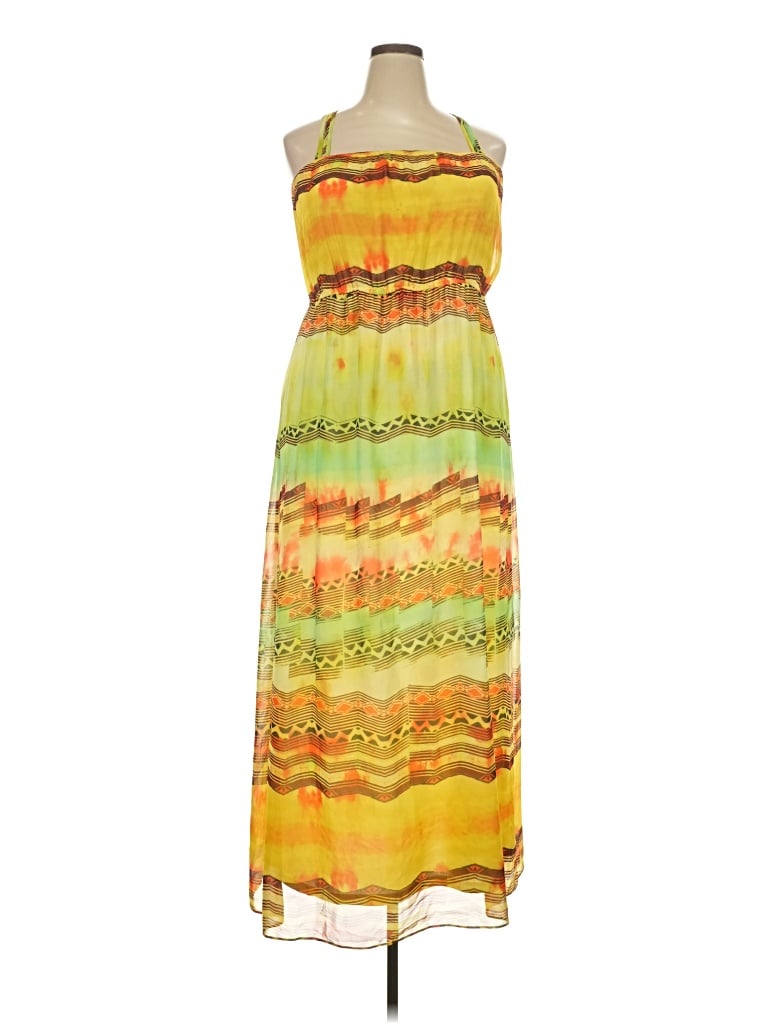 Pre-owned Lane Bryant Casual Dress In Yellow