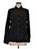 Rails Animal Print Black Long Sleeve Button-Down Shirt Size M - photo 1