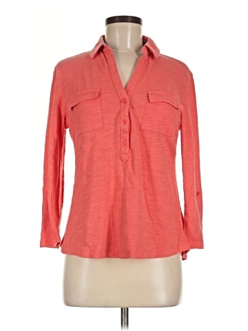 Jones New York 3/4 Sleeve Button-Down Shirt (view 1)