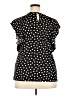Elle Polka Dots Black Short Sleeve Blouse Size XXL - photo 2