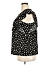 Elle Polka Dots Black Short Sleeve Blouse Size XXL - photo 5