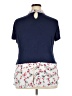 Elle Blue Short Sleeve Blouse Size XXL - photo 2