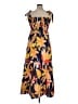 Unbranded 100% Polyester Tropical Orange Casual Dress Size 1X - photo 2