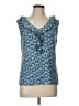 Appleseeds Blue Sleeveless Blouse Size L (petite) - photo 1