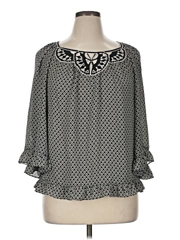 Max Studio 3/4 Sleeve Blouse (view 1)