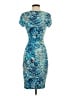 Cache Print Blue Cocktail Dress Size S - photo 2