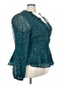 Mi ami 100% Polyester Teal 3/4 Sleeve Blouse Size 3X - photo 4