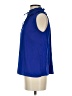 Ann Taylor LOFT 100% Rayon Blue Sleeveless Blouse Size S - photo 5