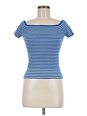 Madewell Off-the-Shoulder Sweater in Stripe (view 1)