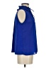 Ann Taylor LOFT 100% Rayon Blue Sleeveless Blouse Size S - photo 4