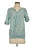 Ruff Hewn 100% Cotton Teal 3/4 Sleeve Blouse Size S - photo 1