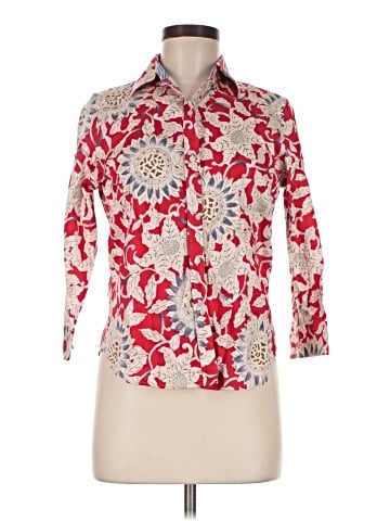 Chaps 3/4 Sleeve Button-Down Shirt (view 1)