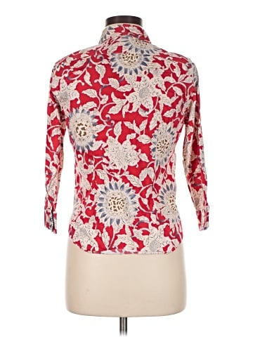 Chaps 3/4 Sleeve Button-Down Shirt (view 2)