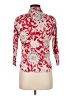 Chaps 100% Cotton Floral Red 3/4 Sleeve Button-Down Shirt Size M (petite) - photo 2