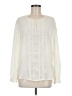Lands' End 100% Polyester Ivory Long Sleeve Blouse Size 6 - photo 1