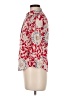 Chaps 100% Cotton Floral Red 3/4 Sleeve Button-Down Shirt Size M (petite) - photo 5