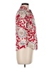 Chaps 100% Cotton Floral Red 3/4 Sleeve Button-Down Shirt Size M (petite) - photo 4